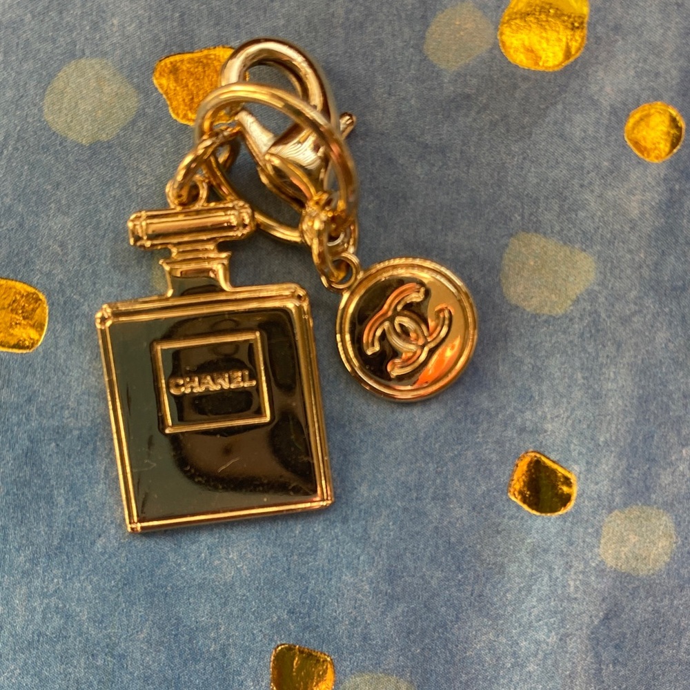 CHANEL Gold Perfume Bottle beauty charm